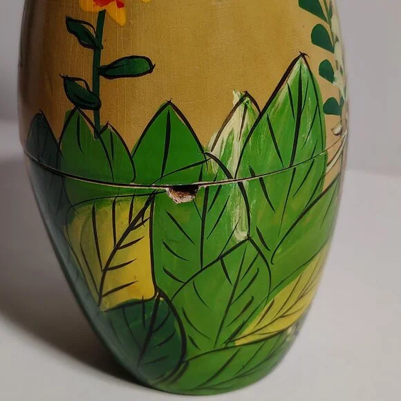 Jungle Nesting Dolls wild animal elephant rhino bear Wood Set Unique Home Decor - Picture 8 of 9